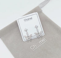 Butterfly Cubic Zirconia Earrings - CHOMEL
