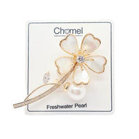 Flower Freshwater Pearl Brooch - CHOMEL