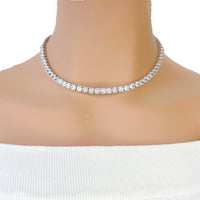 5mm Cubic Zirconia Tennis Necklace - CHOMEL