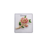 Flower Cubic Zirconia Brooch - CHOMEL