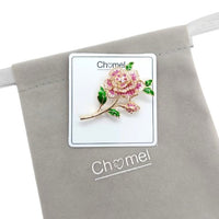 Flower Cubic Zirconia Brooch - CHOMEL