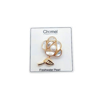 Flower Freshwater Pearl Brooch - CHOMEL