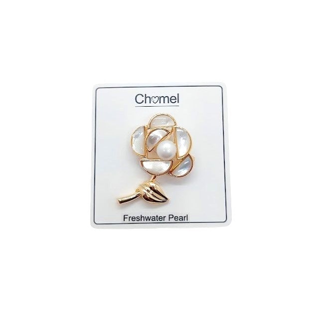 Flower Freshwater Pearl Brooch - CHOMEL