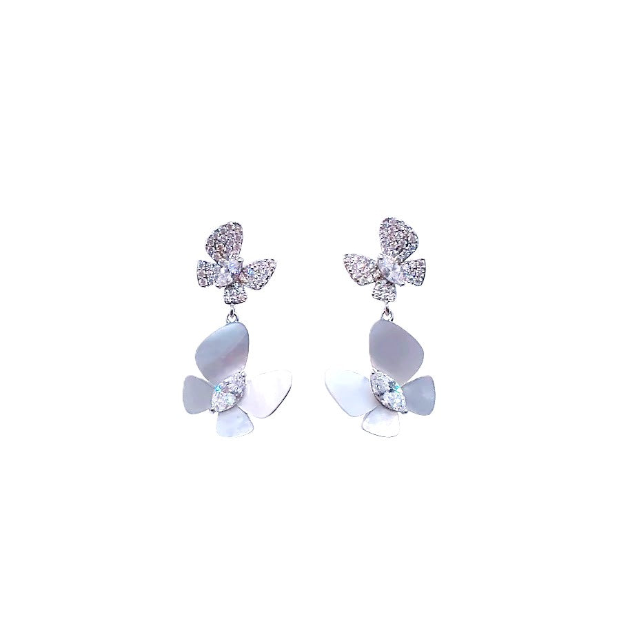 Butterfly Mother of Pearl Earrings - CHOMEL