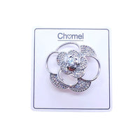Flower Cubic Zirconia Brooch - CHOMEL