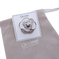Flower Cubic Zirconia Brooch - CHOMEL