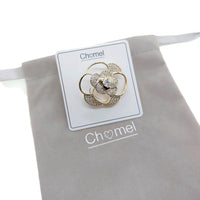 Flower Cubic Zirconia Brooch - CHOMEL