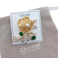 Flower Mother of Pearl & Freshwater Pearl Brooch - CHOMEL