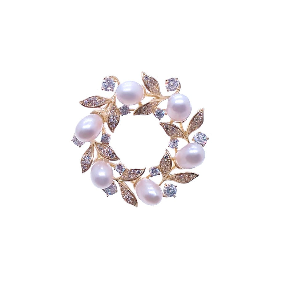 Flower Freshwater Pearl Brooch - CHOMEL