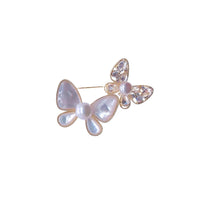 Butterfly Mother Of Pearl & Freshwater Pearl Brooch - CHOMEL