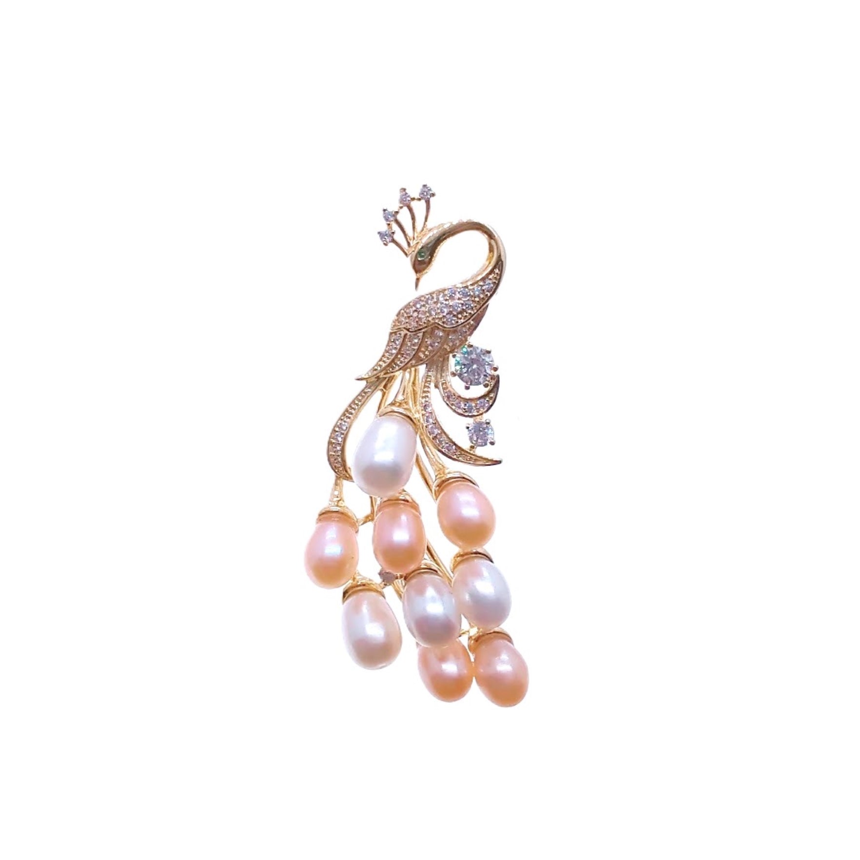 Peacock Freshwater Pearl Brooch - CHOMEL