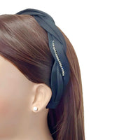 Braided Hairband with Crystals - CHOMEL