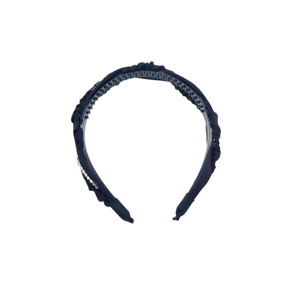 Satin Hairband with Crystals - CHOMEL