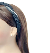 Satin Hairband with Crystals - CHOMEL