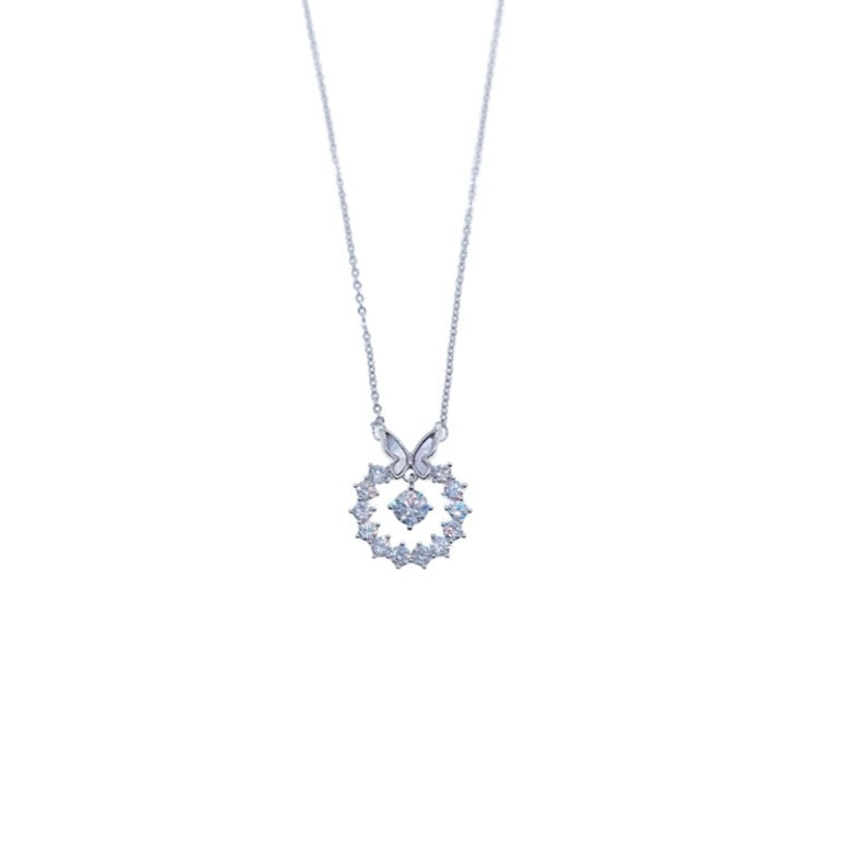 Butterfly Mother of Pearl & Cubic Zirconia Necklace - CHOMEL