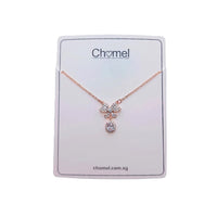 Ribbon Cubic Zirconia  Necklace - CHOMEL