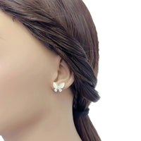 Butterfly Simulated Moonstone Earrings - CHOMEL