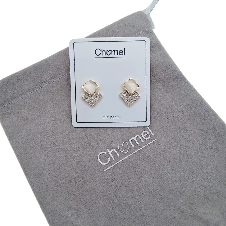 Simulated Moonstone Earrings - CHOMEL