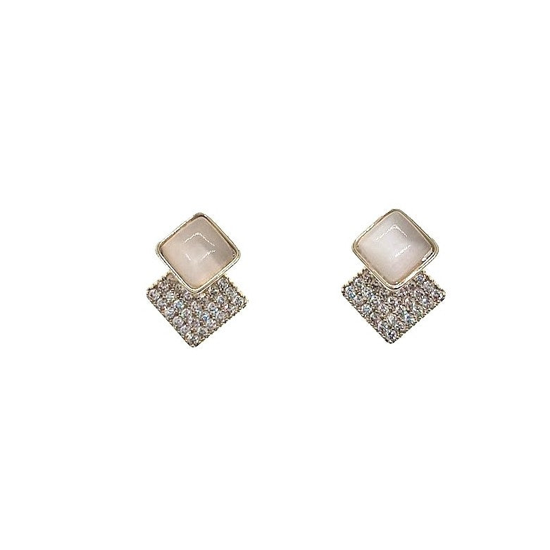 Simulated Moonstone Earrings - CHOMEL