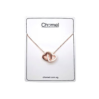 Heart Interlocking Cubic Zirconia Necklace - CHOMEL