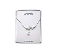 Heartbeat Cubic Zirconia Necklace - CHOMEL