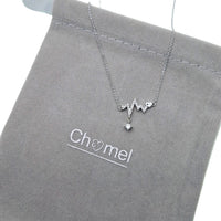 Heartbeat Cubic Zirconia Necklace - CHOMEL