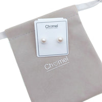 Simulated Pearl 8mm Round Earring - CHOMEL