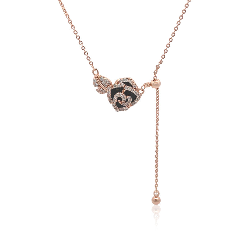 Flower Cubic Zirconia Necklace - CHOMEL
