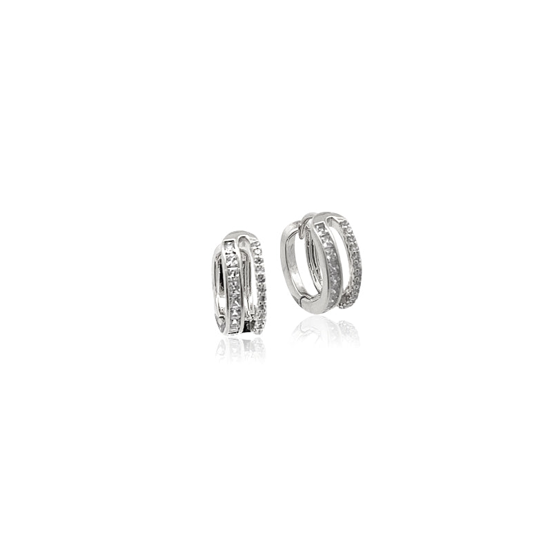 Cubic Zirconia Hoop Earrings - CHOMEL