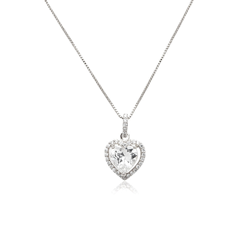 Heart Cubic Zirconia Necklace - CHOMEL