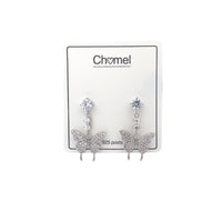 Butterfly Cubic Zirconia Earrings - CHOMEL