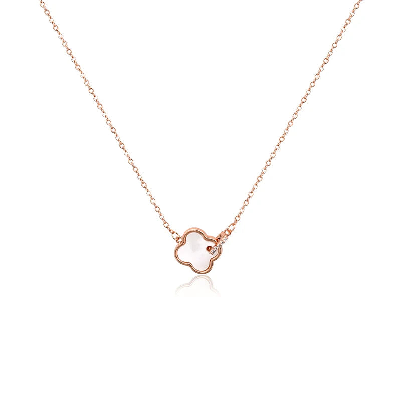 Mother of Pearl  Clover Necklace - CHOMEL