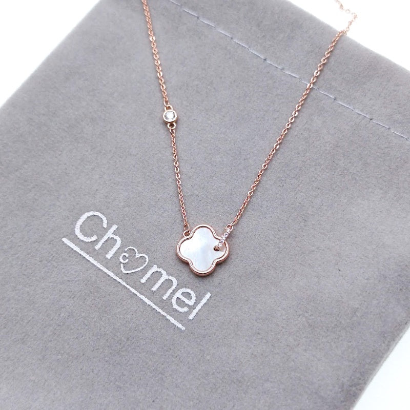 Mother of Pearl  Clover Necklace - CHOMEL