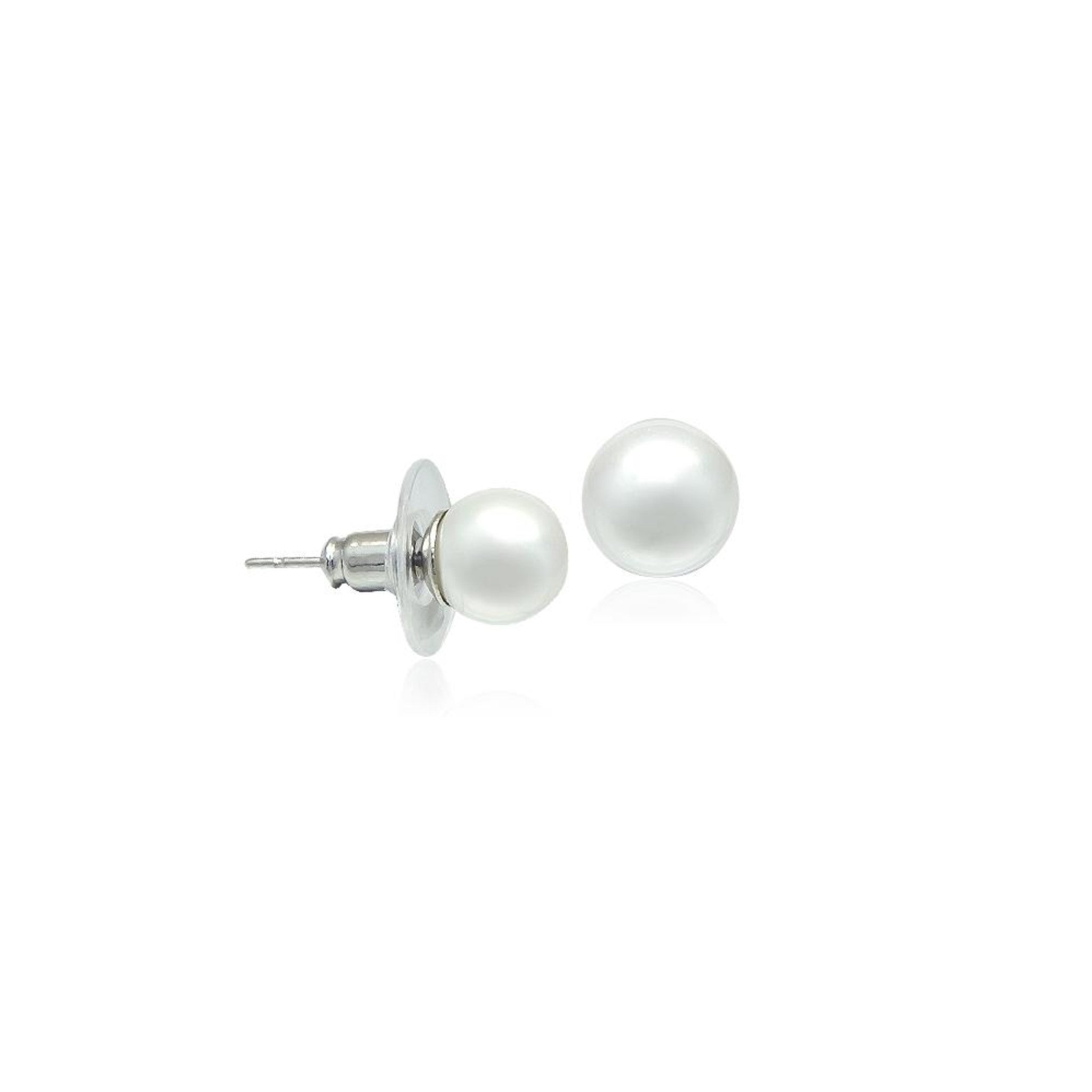 Simulated Pearl 6mm Round Earring.