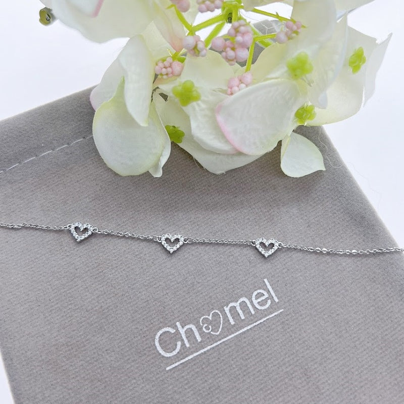 Heart Cubic Zirconia Bracelet - CHOMEL