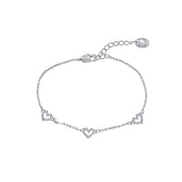 Heart Cubic Zirconia Bracelet - CHOMEL