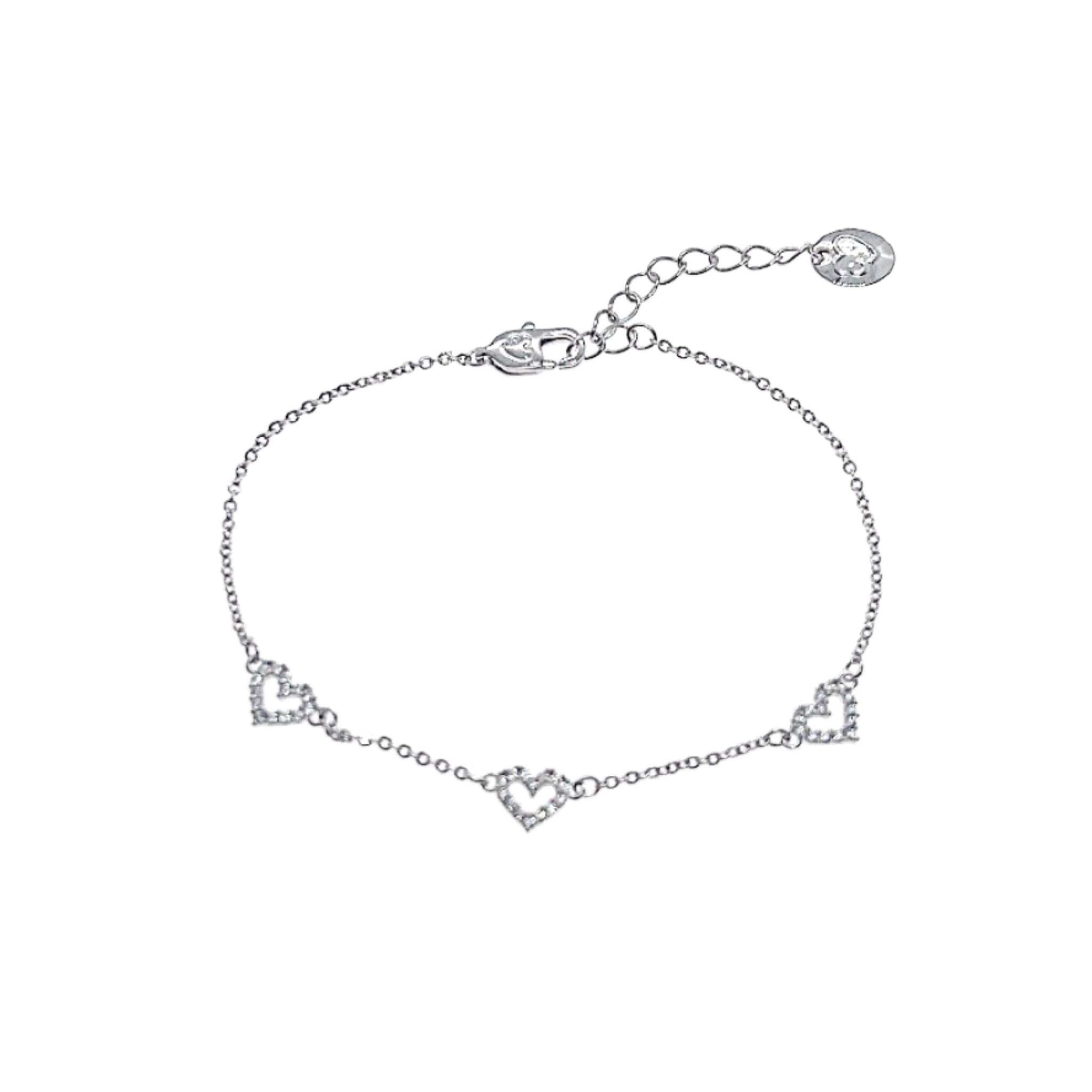 Heart Cubic Zirconia Bracelet - CHOMEL