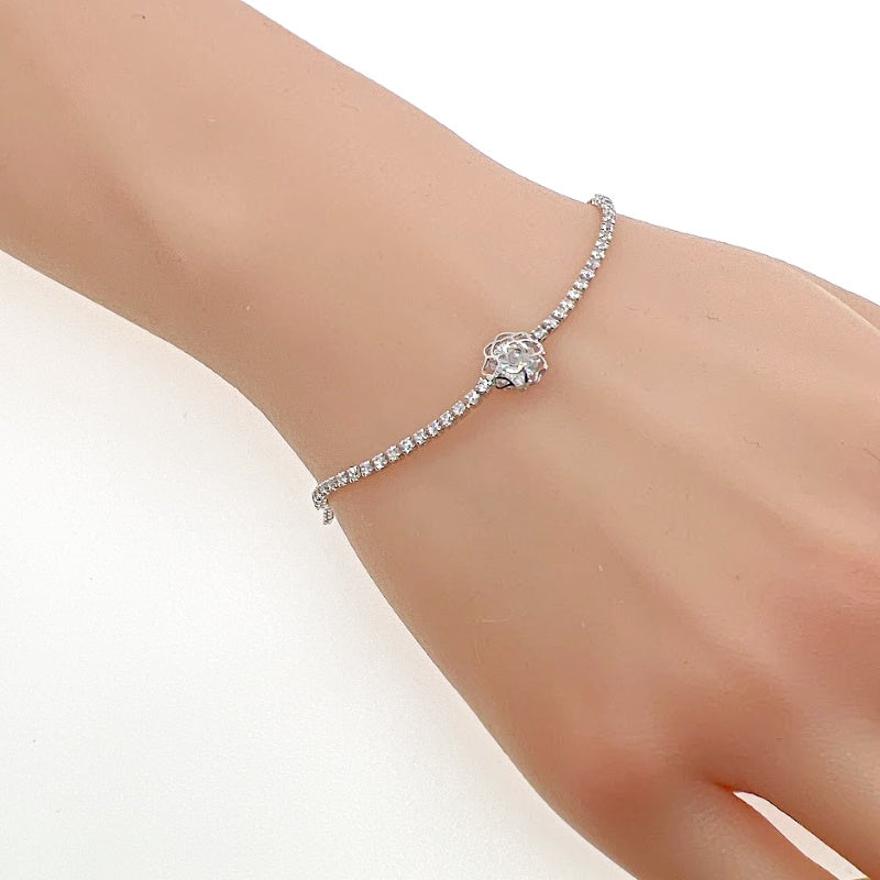 Flower Cubic Zirconia Bracelet - CHOMEL