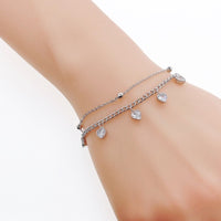 Heart Cubic Zirconia Bracelet - CHOMEL