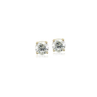 6mm Cubic Zirconia Solitaire Earrings.