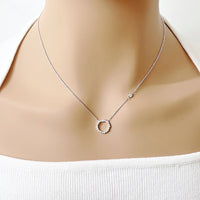 Round Cubic Zirconia Necklace - CHOMEL