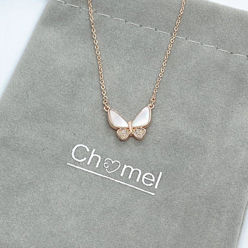 Butterfly Mother of Pearl Necklace.