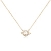 CHOMEL Cubic Zirconia Planet Rosegold Necklace