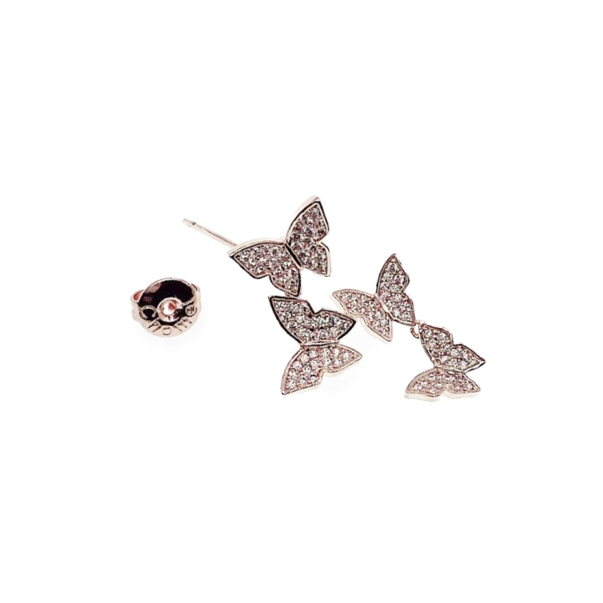 Butterfly Cubic Zirconia Earrings.