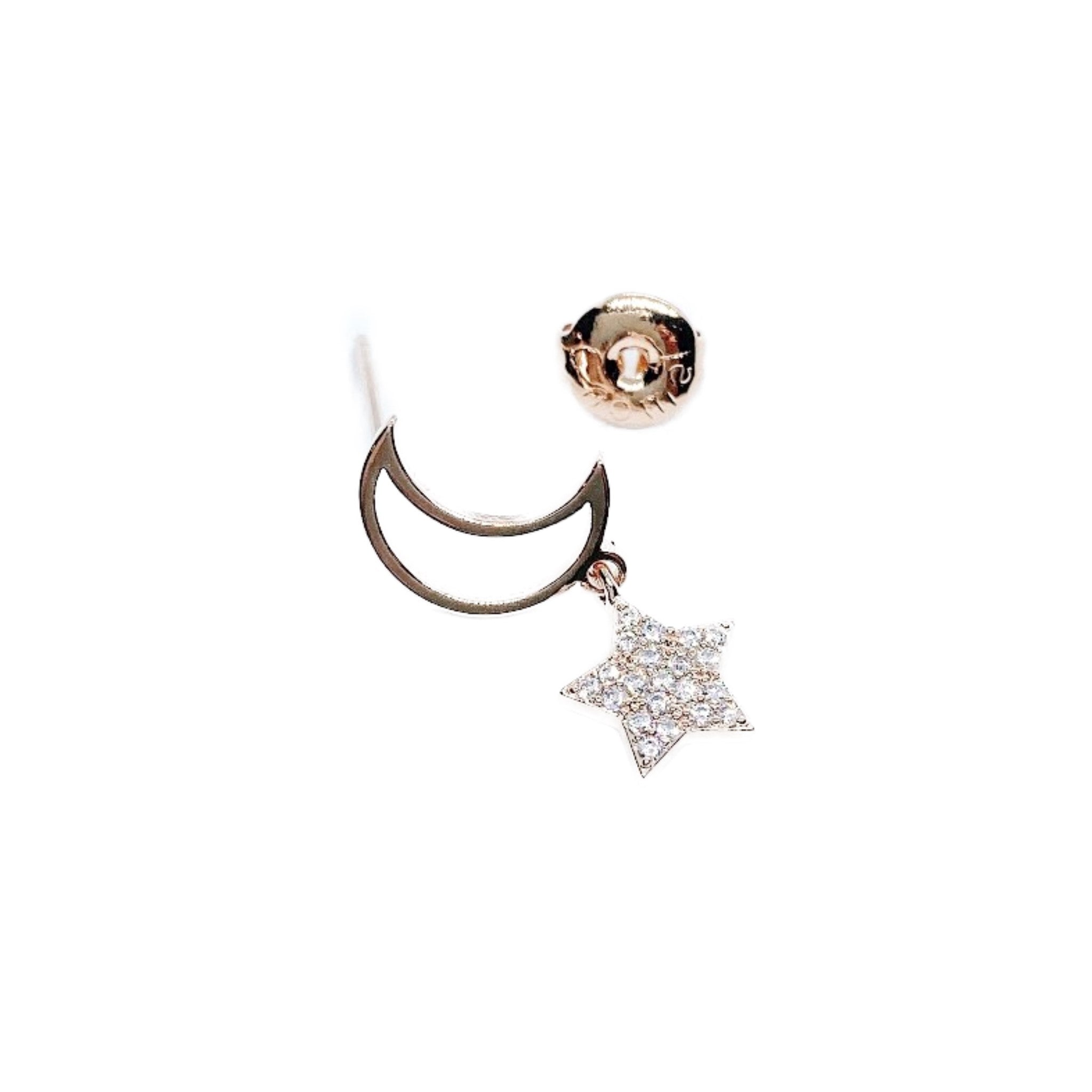 Moon & Star Cubic Zirconia Earrings.