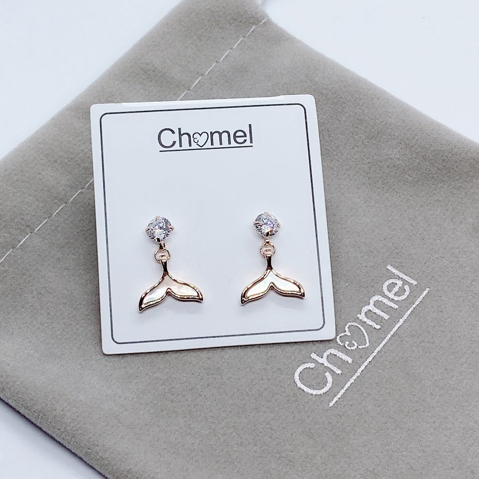 Mermaid Tail Mother of Pearl Earrings.