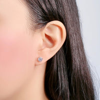 6mm Cubic Zirconia Solitaire Earrings.