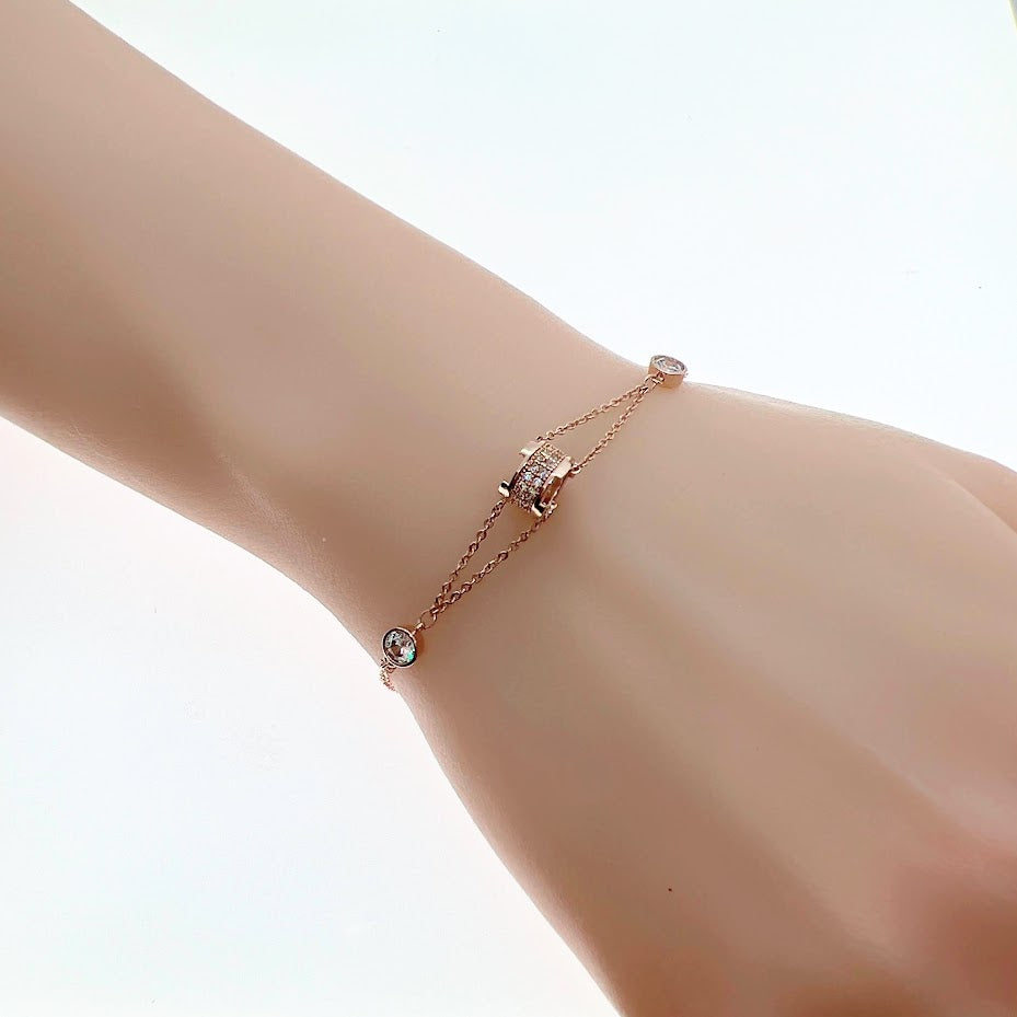 Tunnel Cubic Zirconia Bracelet - CHOMEL