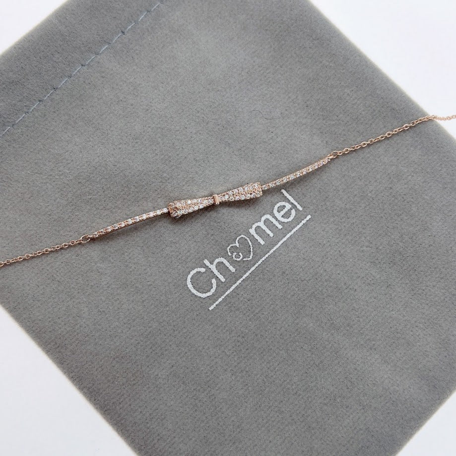 Ribbon Cubic Zirconia Bracelet - CHOMEL