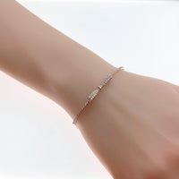 Ribbon Cubic Zirconia Bracelet - CHOMEL